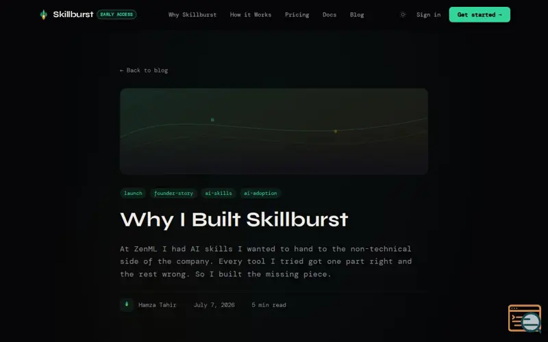 Screenshot of Skillburst