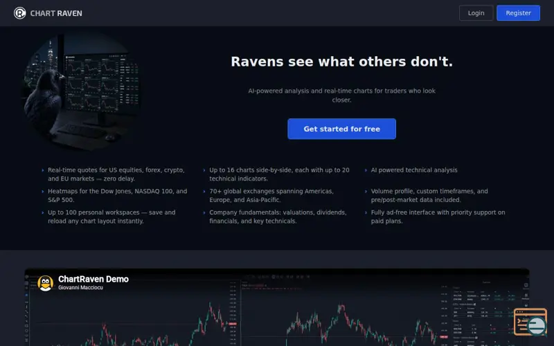 Screenshot of ChartRaven