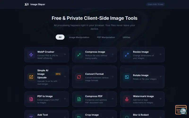 Screenshot of Image Slayer