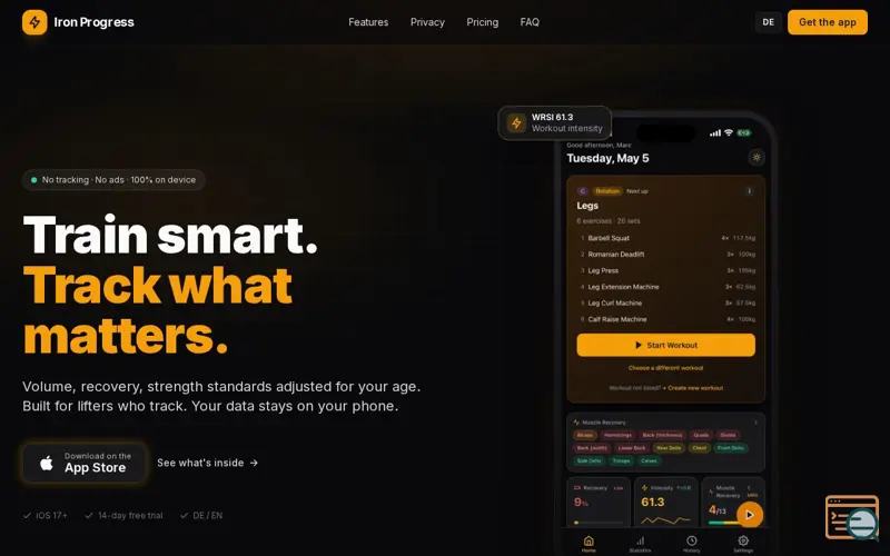 Screenshot of Iron Progress
