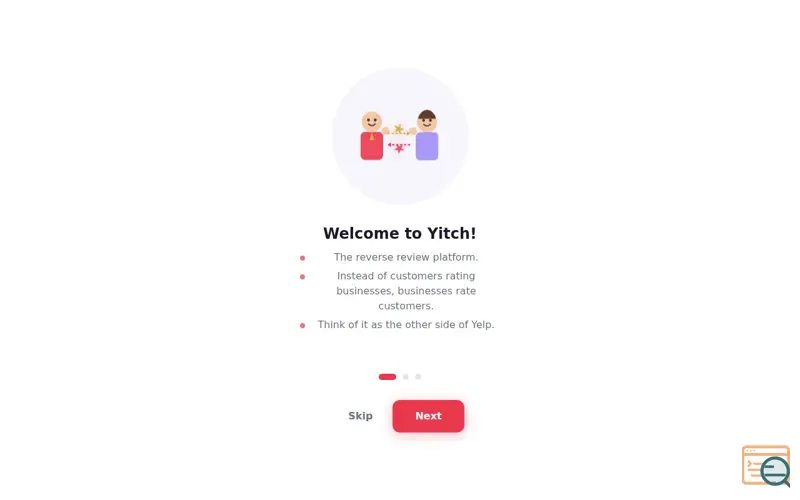 Screenshot of Yitch - Rate and Review Your Customers.
