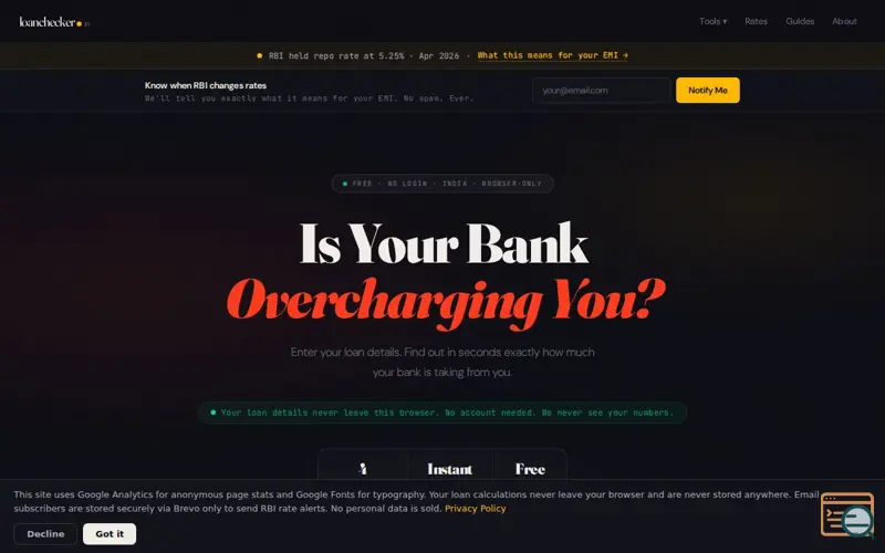 Screenshot of loanchecker.in