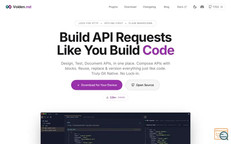 Screenshot of Voiden - Your API work, but done better