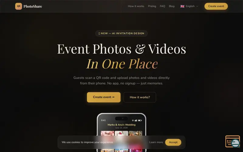 Screenshot of QR PhotoShare