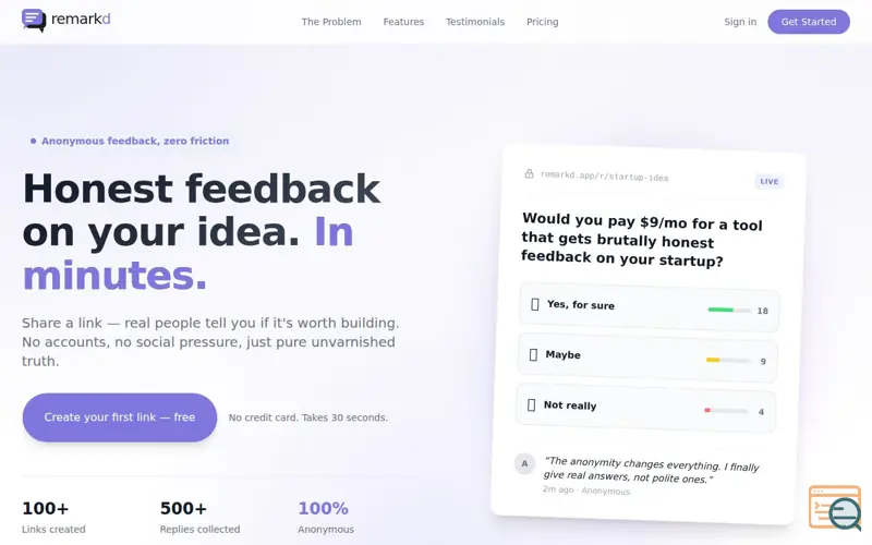 Screenshot of Remarkd