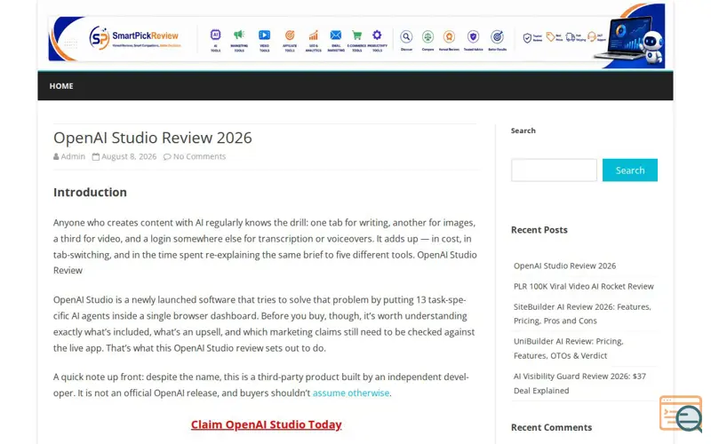 Screenshot of OpenAI Studio