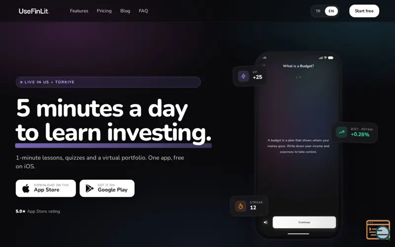 Screenshot of UseFinLit