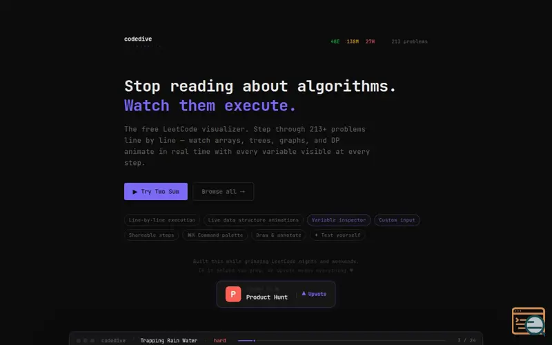 Screenshot of Codedive