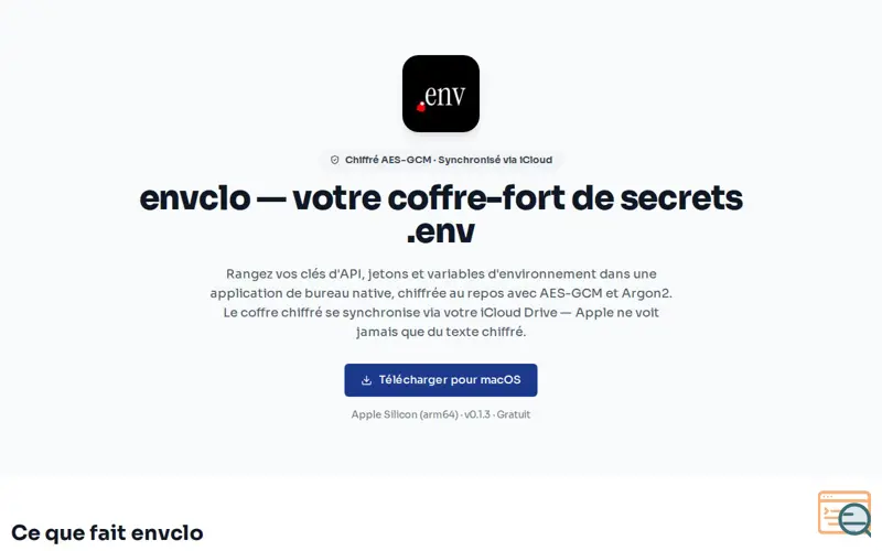 Screenshot of Envclo - Native macOS vault for .env