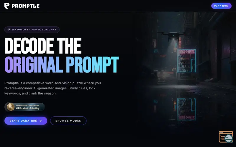 Screenshot of Promptle