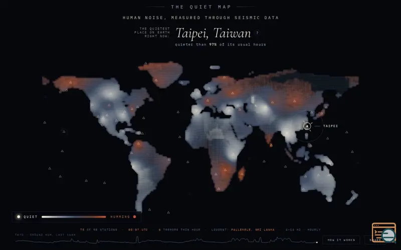Screenshot of The Quiet Map