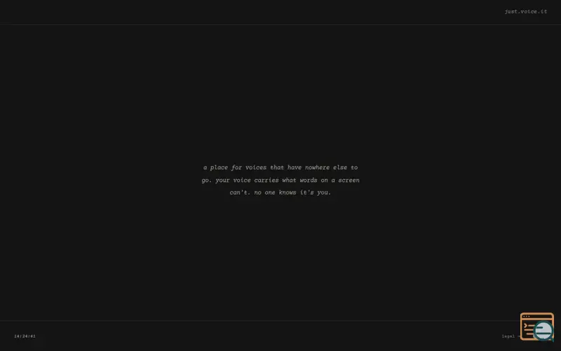 Screenshot of Justvoiceit