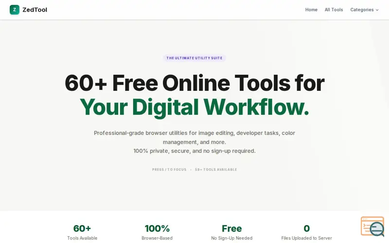Screenshot of ZedTool