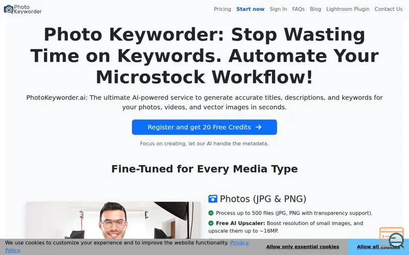 Screenshot of Photokeyworder.ai