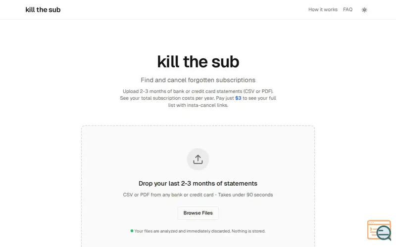 Screenshot of kill the sub