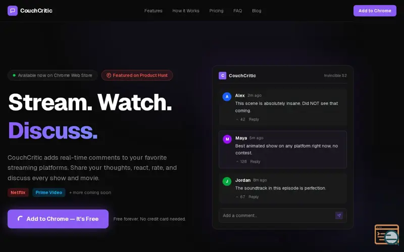 Screenshot of Couch Critic