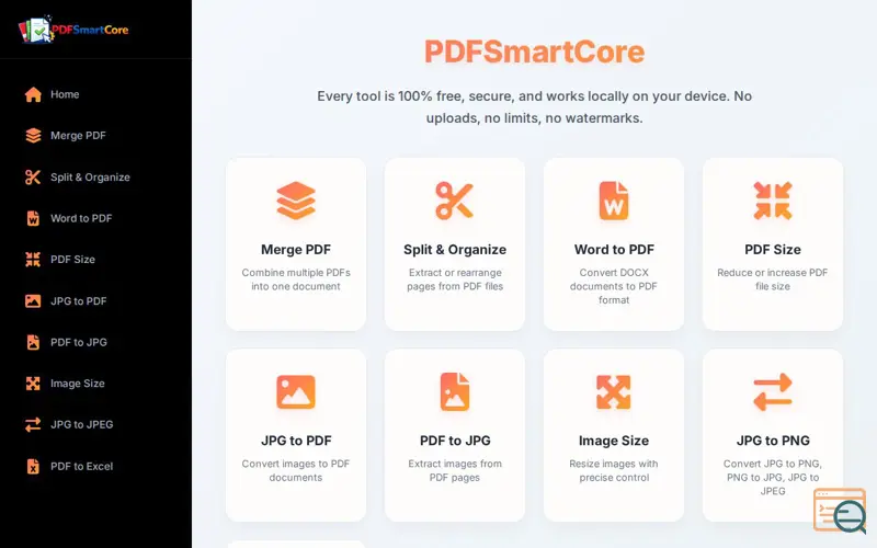 Screenshot of PDFSmartCore