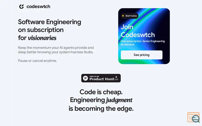 Screenshot of Codeswtch