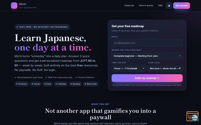 Screenshot of Michi 道