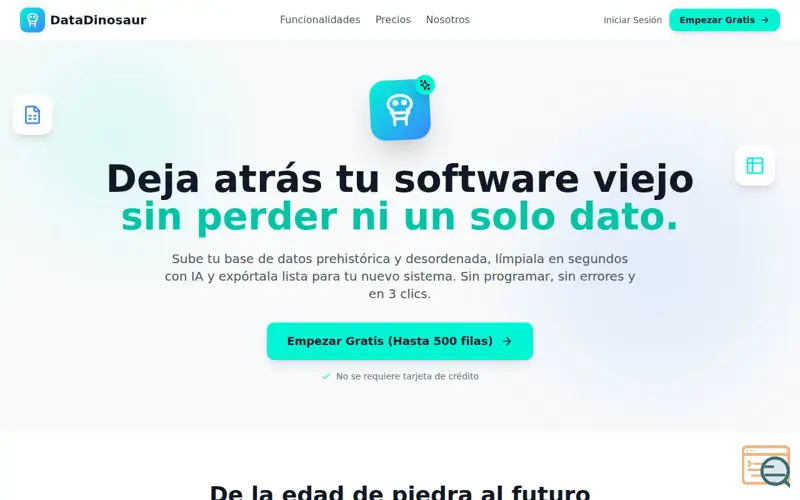Screenshot of DataDinosaur