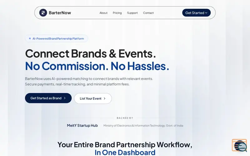 Screenshot of BarterNow