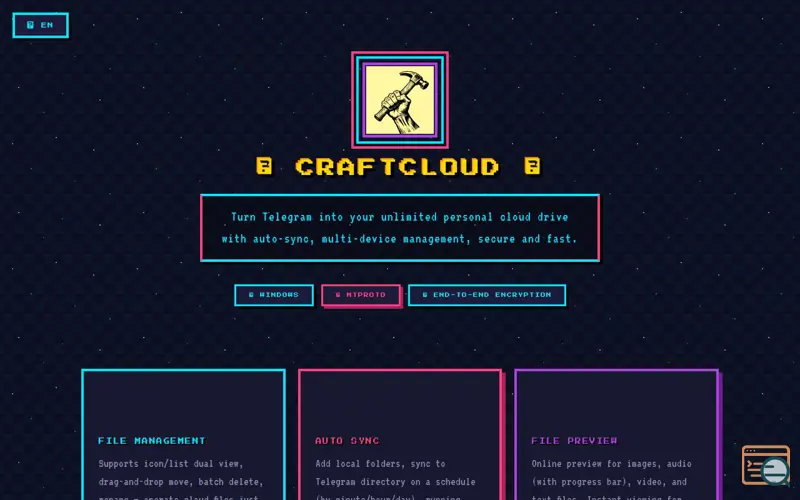 Screenshot of CraftCloud
