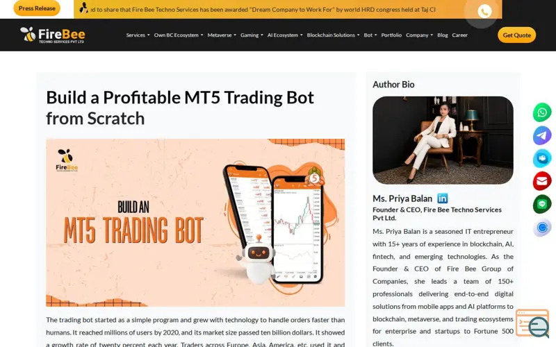 Screenshot of MT5 Trading Bot