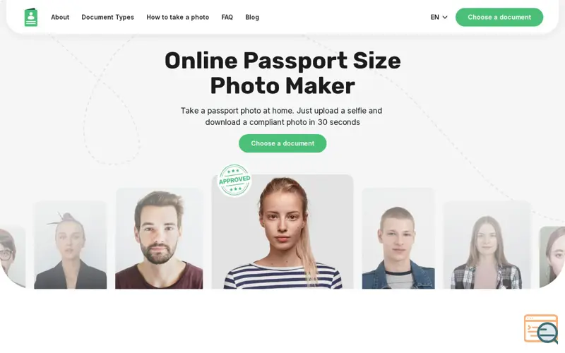 Screenshot of Idphotoby.ai