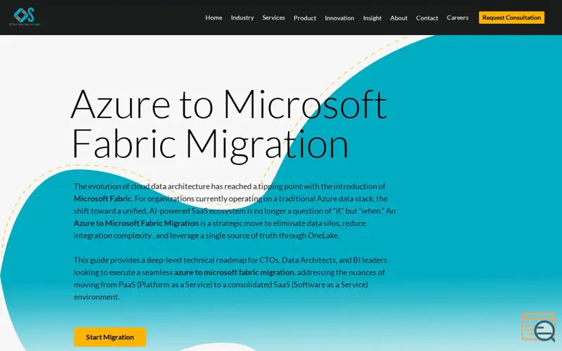 Screenshot of Azure to Microsoft Fabric Migration