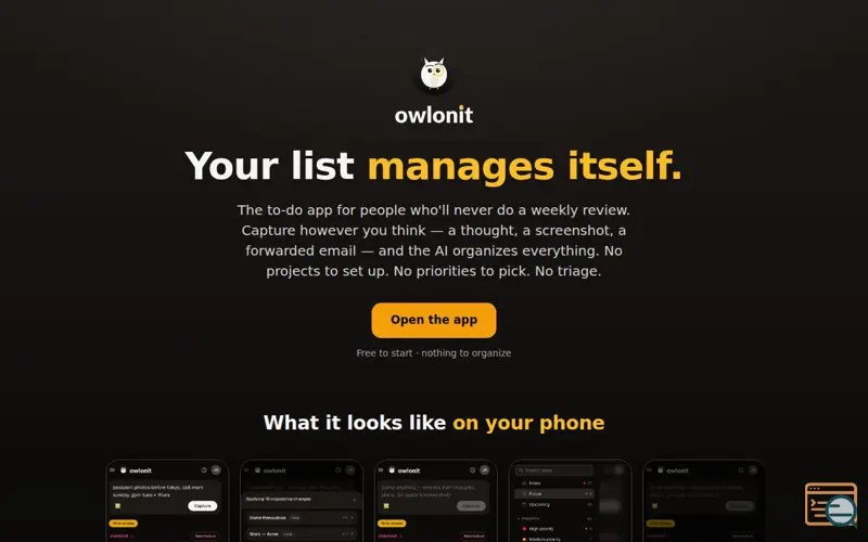 Screenshot of Owlonit