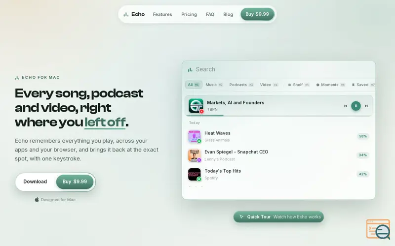 Screenshot of Echo