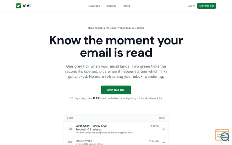 Screenshot of Vidi