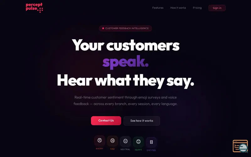 Screenshot of Percept Pulse