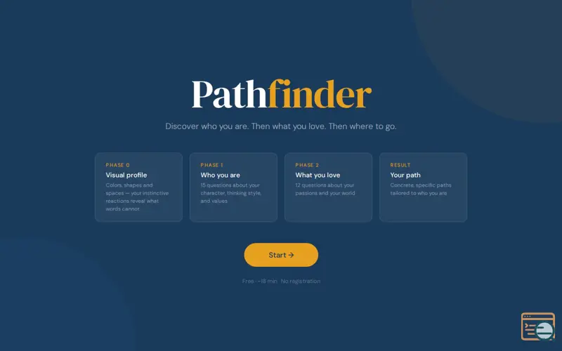 Screenshot of Pathfinder — Find Your Direction