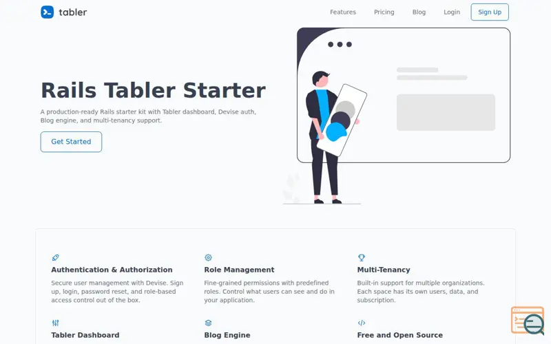 Screenshot of Rails Tabler Starter