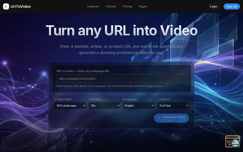 Screenshot of UrlToVideo
