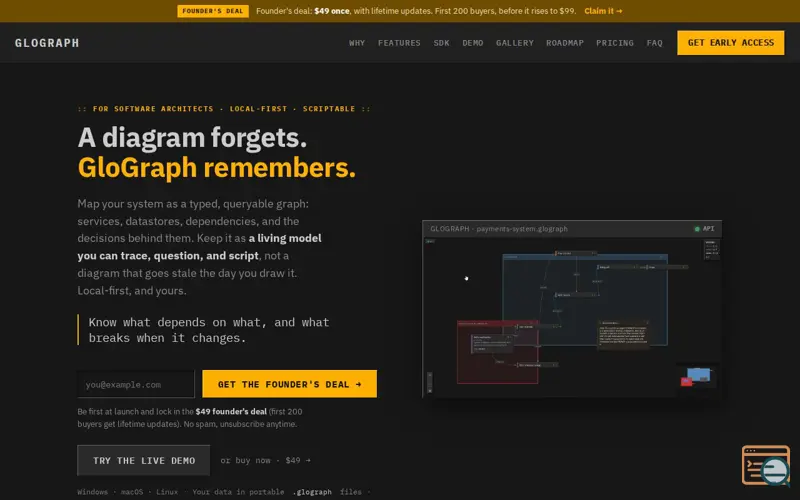Screenshot of GloGraph