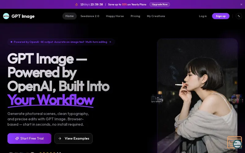 Screenshot of GPT Image
