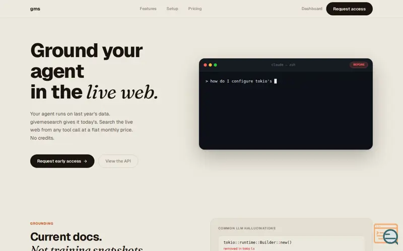 Screenshot of Givemesearch