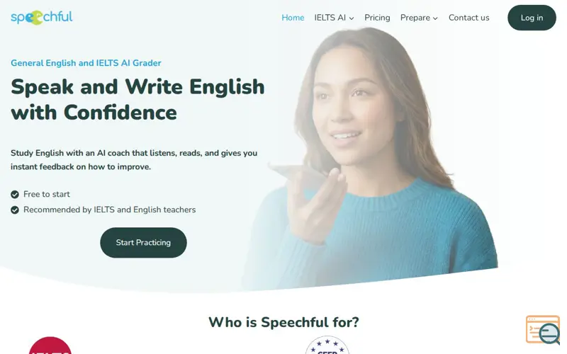 Screenshot of Speechful
