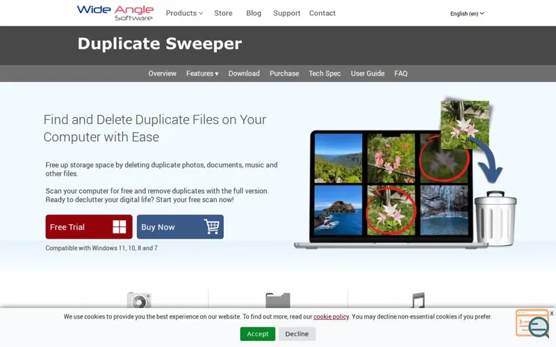 Screenshot of Duplicate Sweeper, a launch using Mailtrap