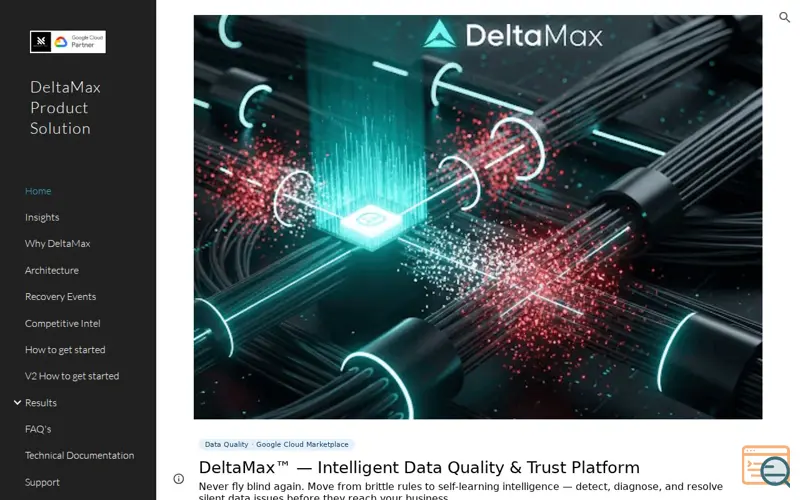 Screenshot of DeltaMax Product Solution