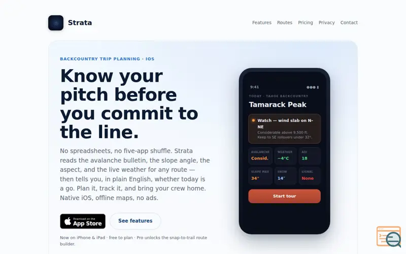 Screenshot of Strata