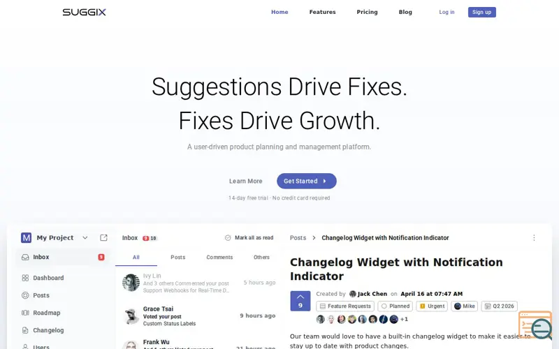 Screenshot of Suggix