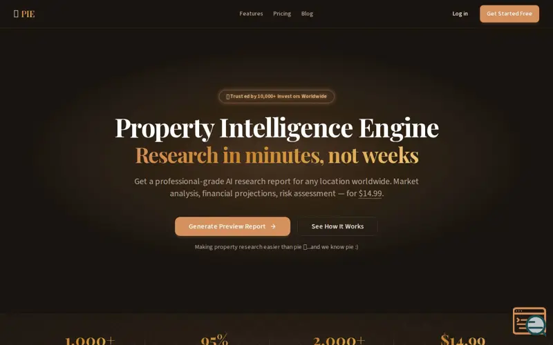 Screenshot of PIE — Property Intelligence Engine