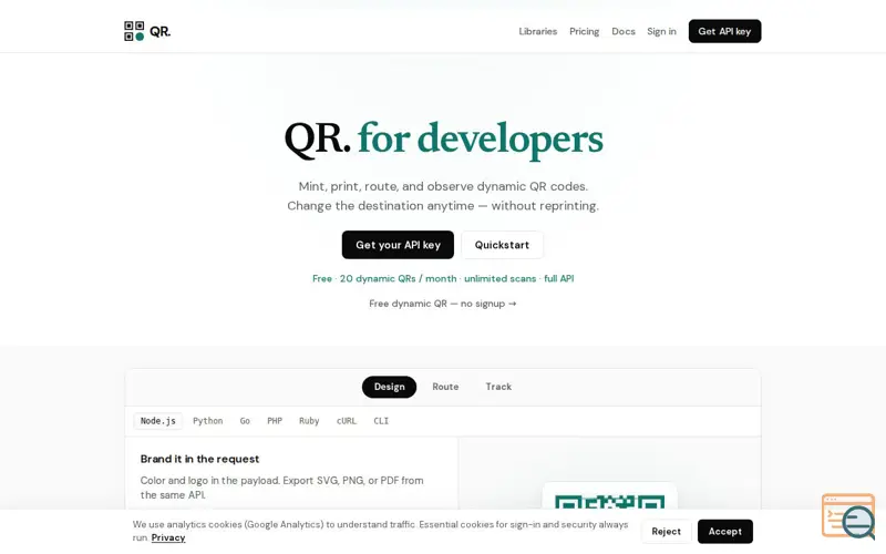 Screenshot of QR.