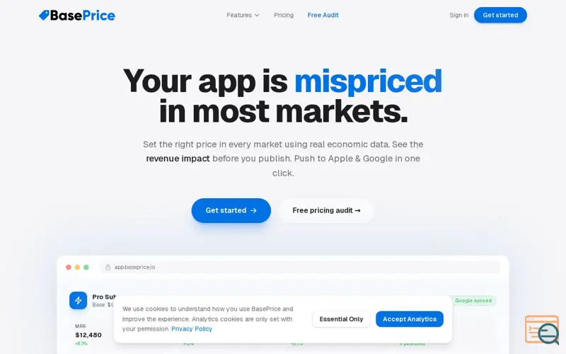 Screenshot of BasePrice
