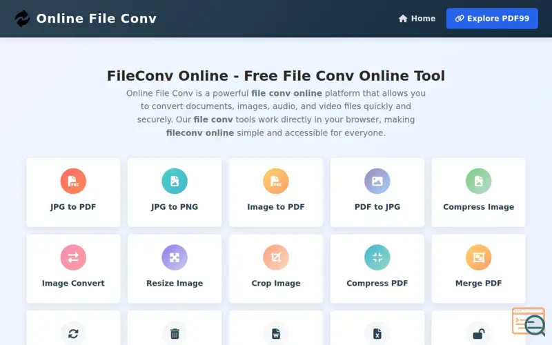 Screenshot of Online File Conv