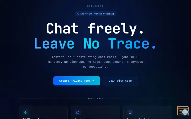 Screenshot of BlinkChat