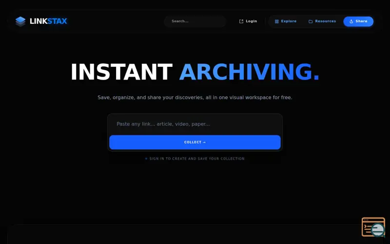 Screenshot of Link Stax